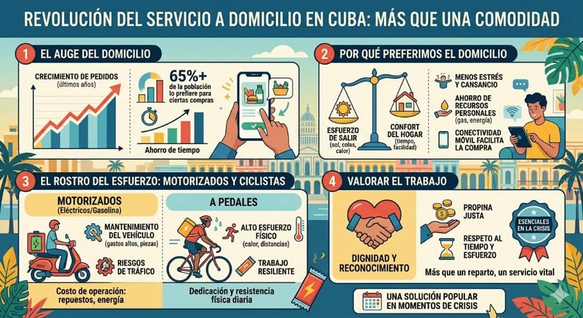 Infografía sobre servicio a domicilio