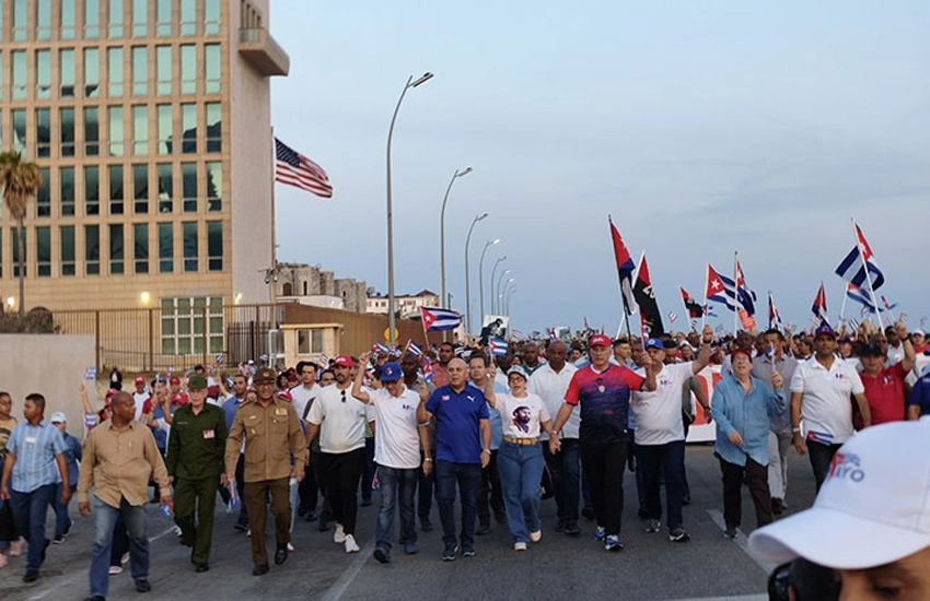 Miguel Díaz-Canel, movilización popular, trabajadores, Cuba, 1 de Mayo, política