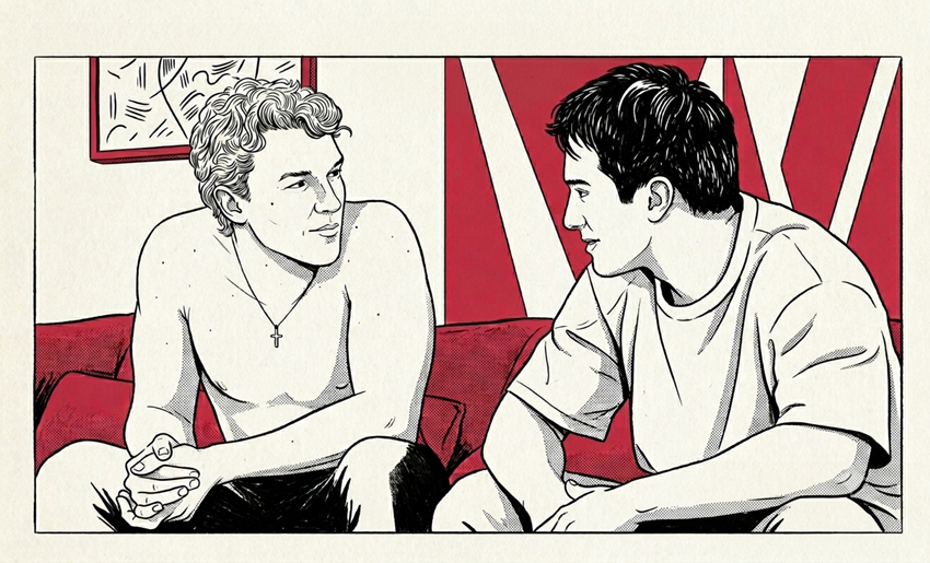 Shane Hollander e Ilya Rozanov.