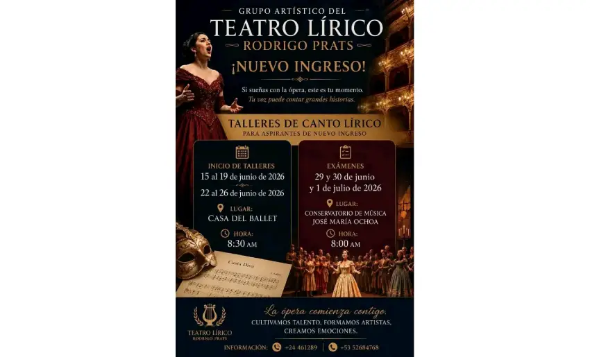 Post de convocatoria teatro lírico Rodrigo Prats