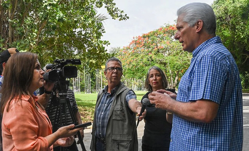 Díaz-Canel, declaraciones a la prensa