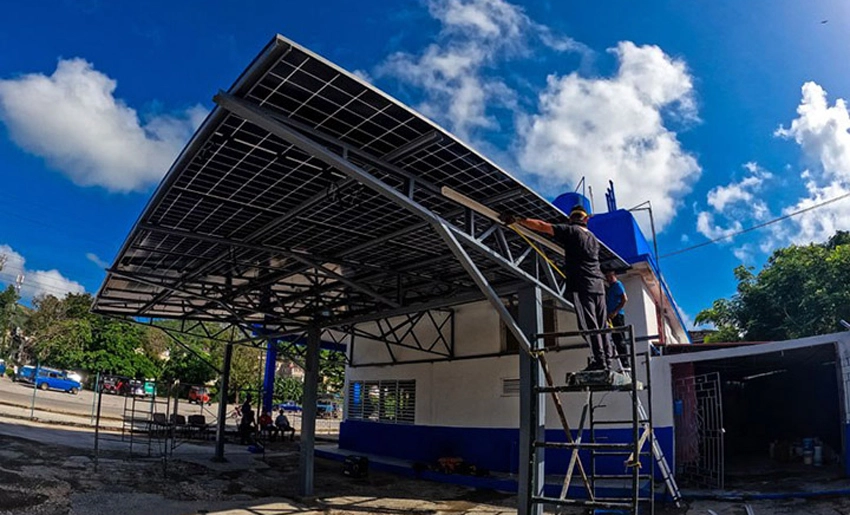 Construcción de solinera en Holguín