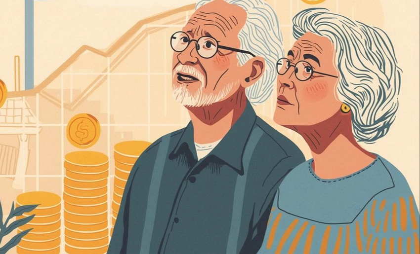 Dibujo, pago a jubilados