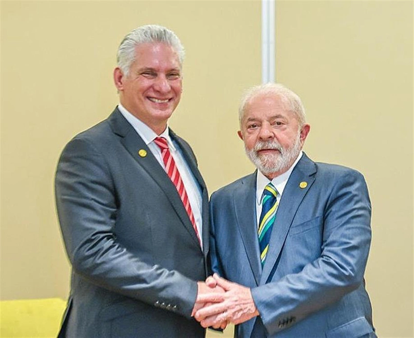 Miguel Díaz-Canel, agradecimiento, Brasil, donación, leche en polvo