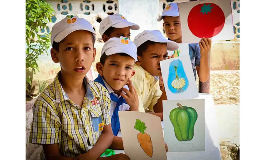 niños en proyecto alimentario