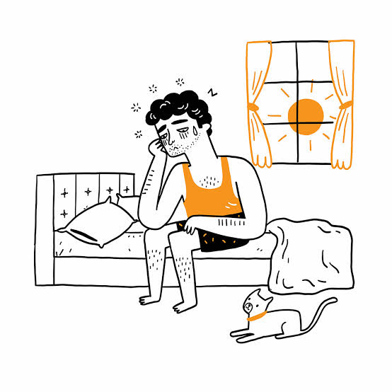 caricatura verano triste
