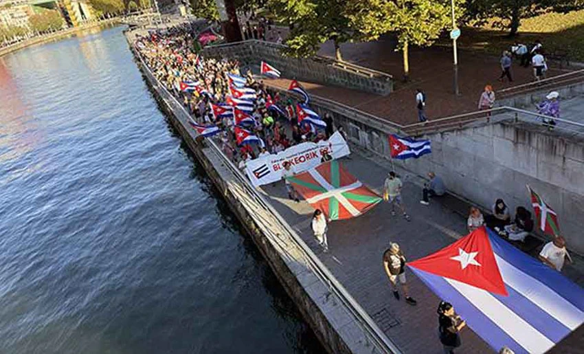 manifestación, apoyo, Cuba, Bilbao, País Vasco