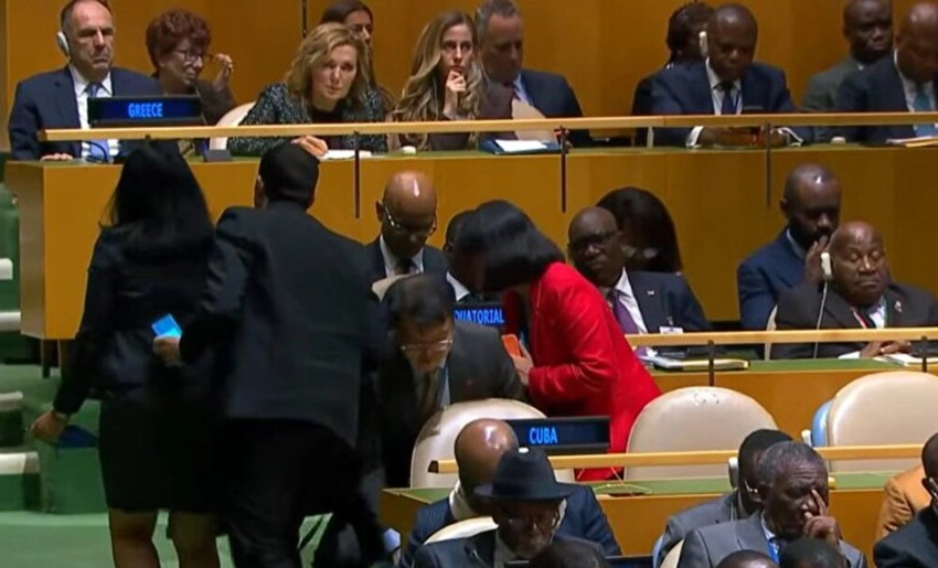 Abandono de la delegación cubana de la ONU
